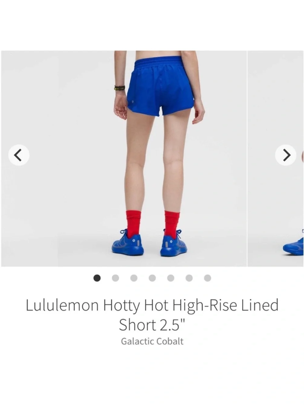 Lululemon Hotty Hot High Rise Lined Shorts Galactic Cobalt 2.5